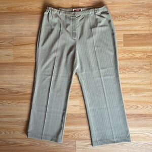 Demirkol Collection Taupe Pinstripe Trousers Size 50